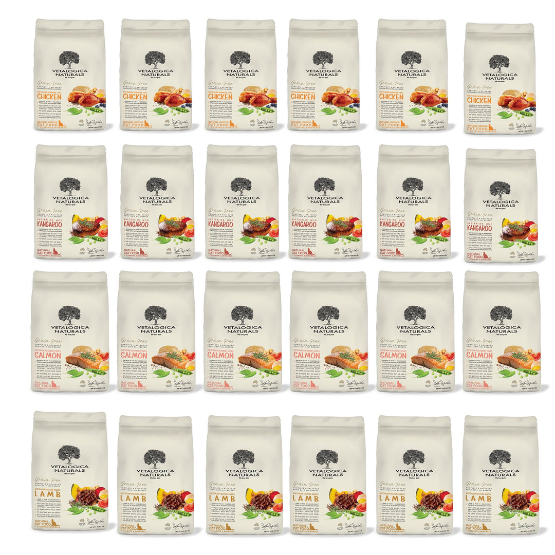 24 x 100g Vetalogica Naturals Grain Free CAT Food SAMPLES