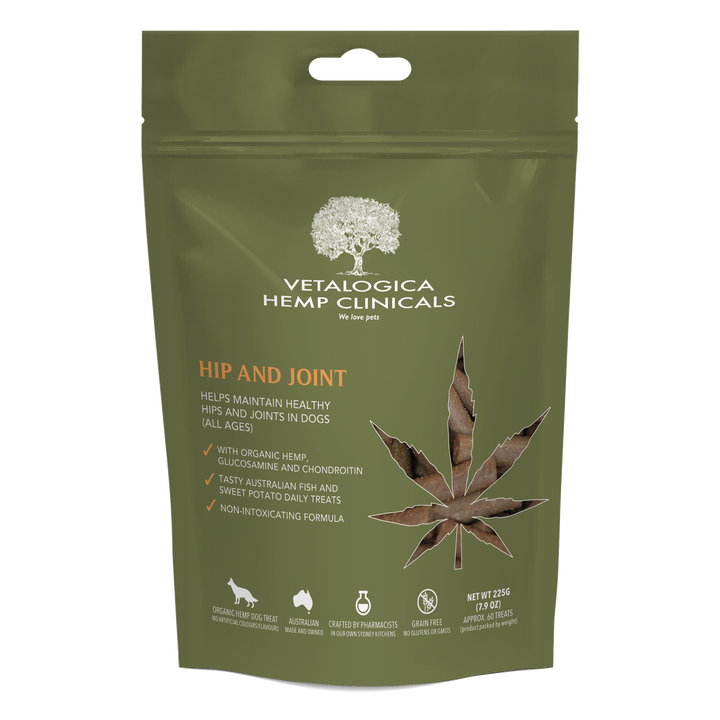 Vetalogica Hemp Clinicals Hip & Joint Treats for Dogs 225g