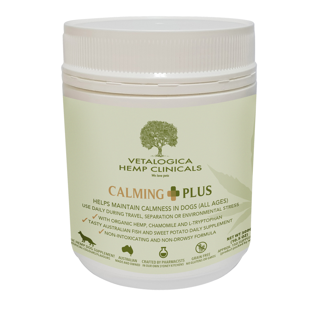 Hemp Clinicals Calming Plus Vitamins for Dogs 300g | Vetalogica