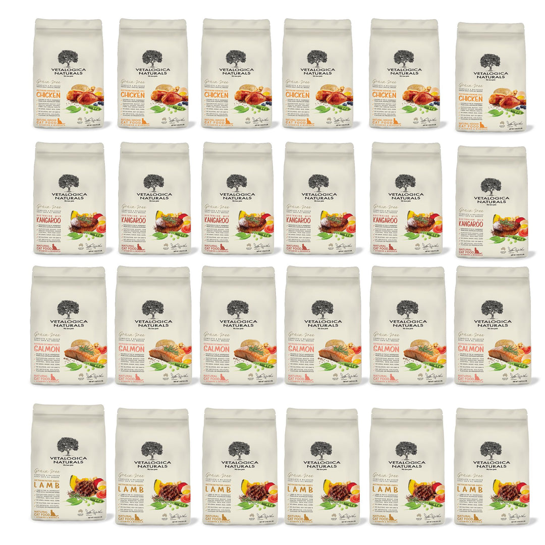 24 x 100g Vetalogica Naturals Grain Free CAT Food SAMPLES