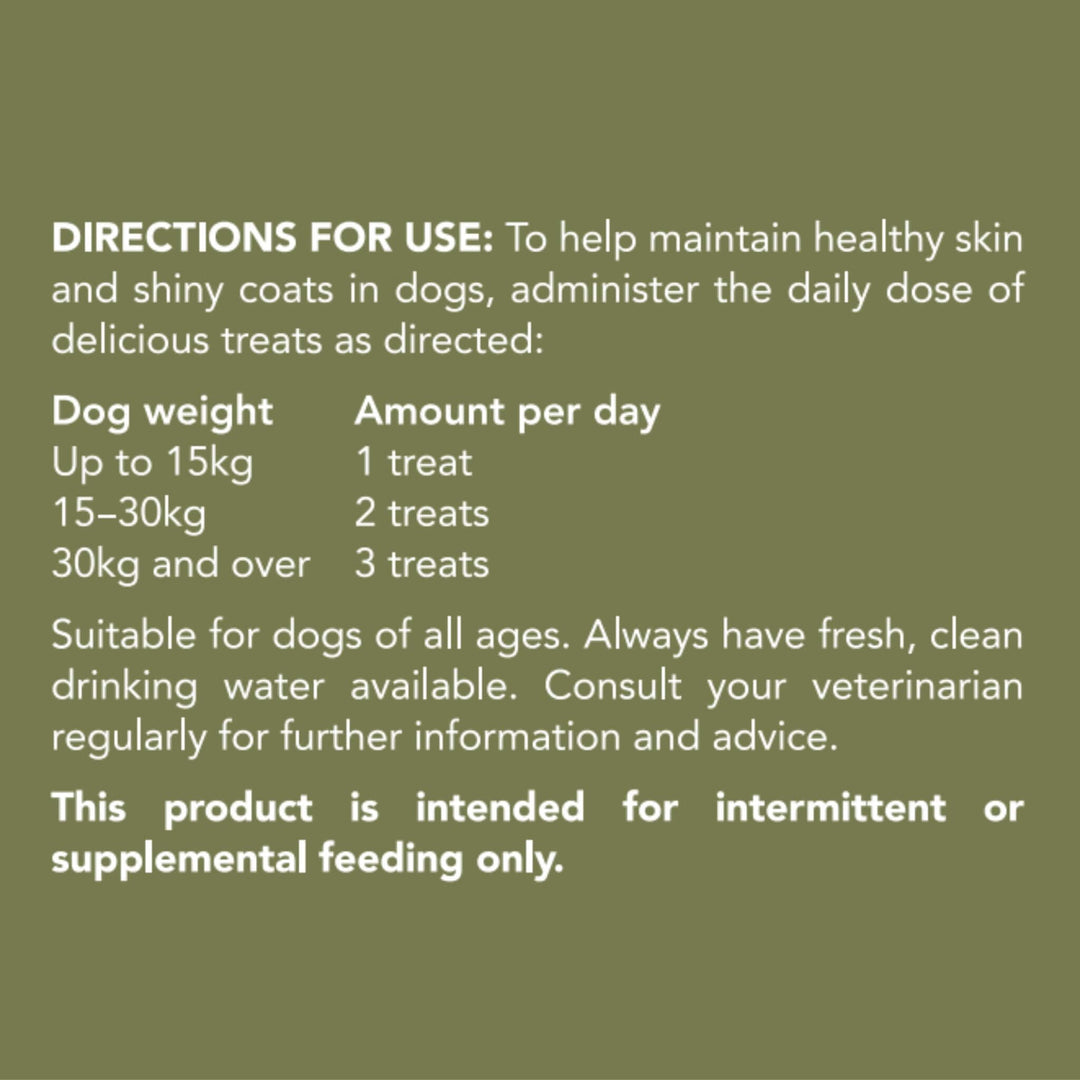 Bundle Pack of 2 x Vetalogica Hemp Clinicals Skin & Coat Treats for Dogs 225g