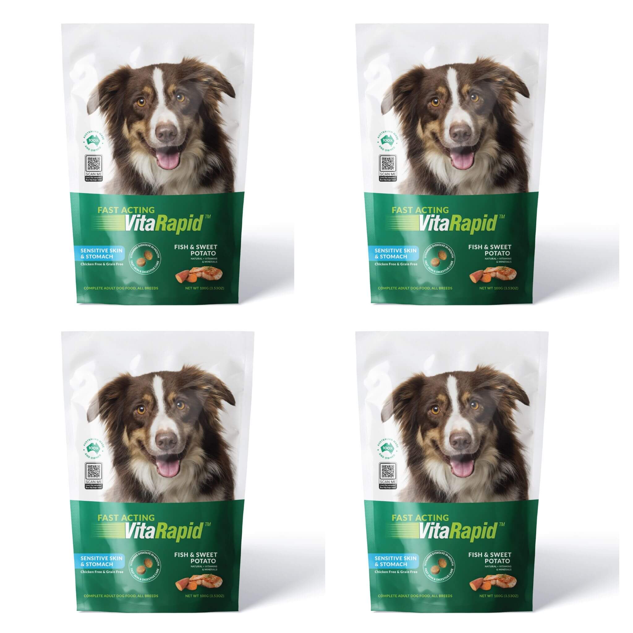 4 x 100g VitaRapid Dog Food SAMPLES – Vetalogica