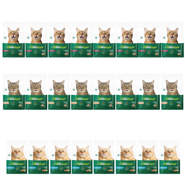 24 x 100g VitaRapid Science Cat Food SAMPLES (MIXED)