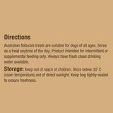 Bundle Pack of 4 x Australian Naturals Kangaroo with Garden Vegetables Treats for Dogs 210g