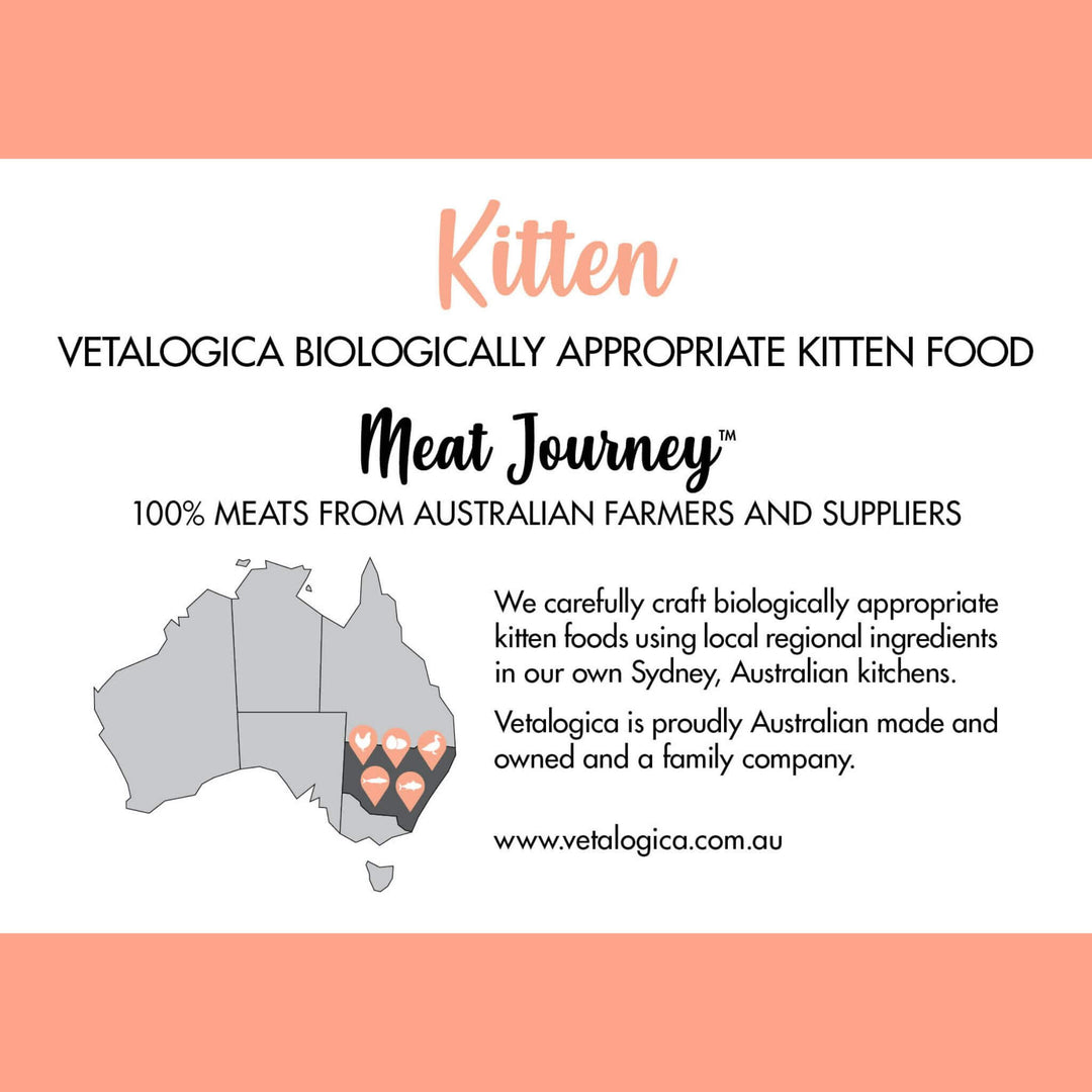 4 x 100g Vetalogica Biologically Appropriate Kitten Food SAMPLES