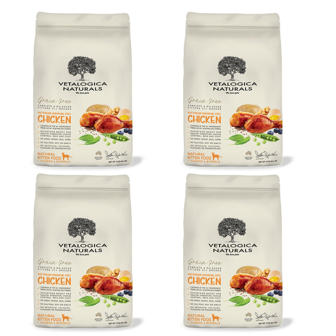 4 x 100g Vetalogica Naturals Grain Free Dry Kitten Food SAMPLES