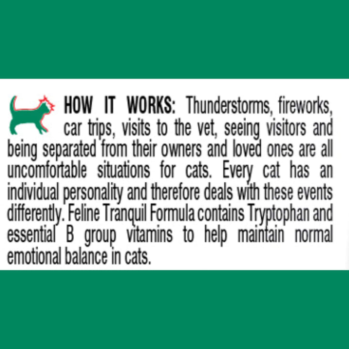 Feline Tranquil Formula 120 chews - L Tryptophan Supplements & Vitamin B for Cats