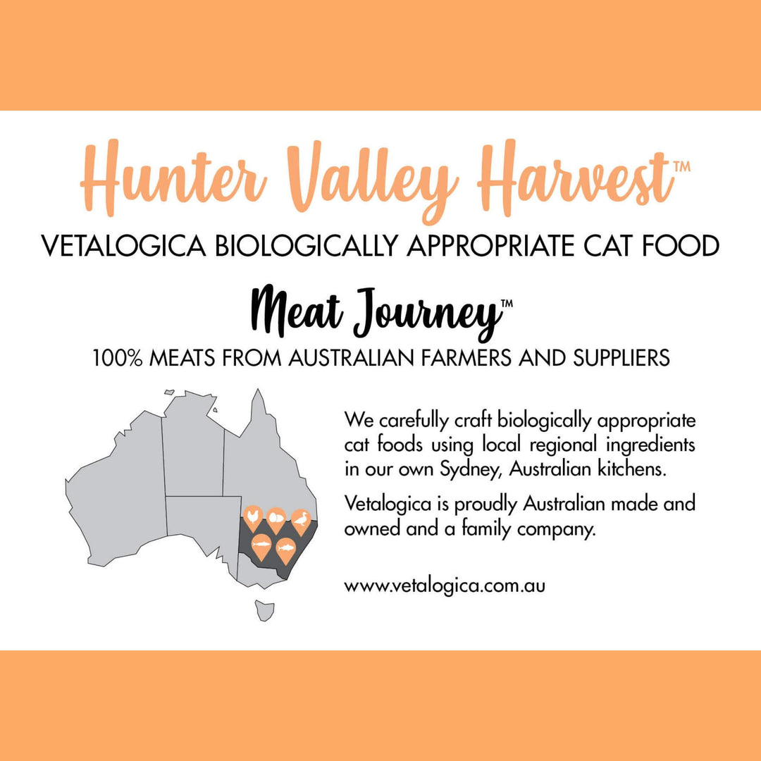 Vetalogica Biologically Appropriate Hunter Valley Harvest Adult Cat Food 3kg