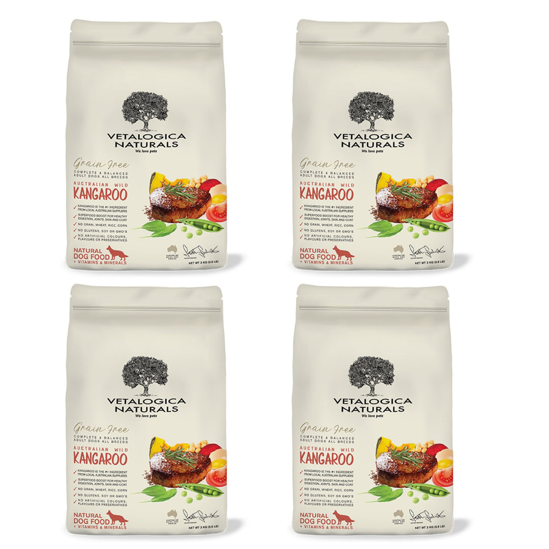 4 x 100g Vetalogica Naturals Grain Free Kangaroo Adult Dog Food SAMPLES