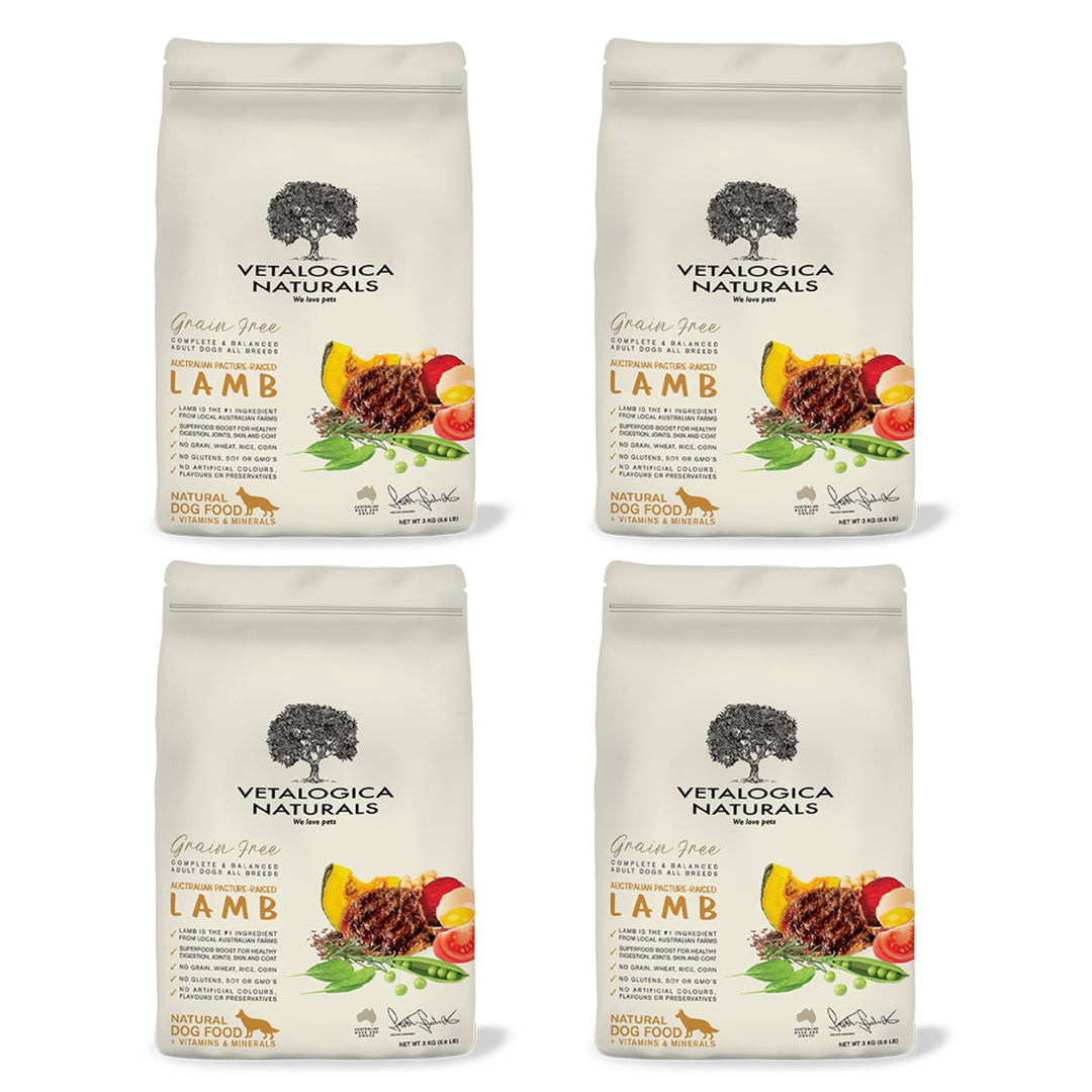 4 x 100g Vetalogica Naturals Grain Free Lamb Dog Food SAMPLES