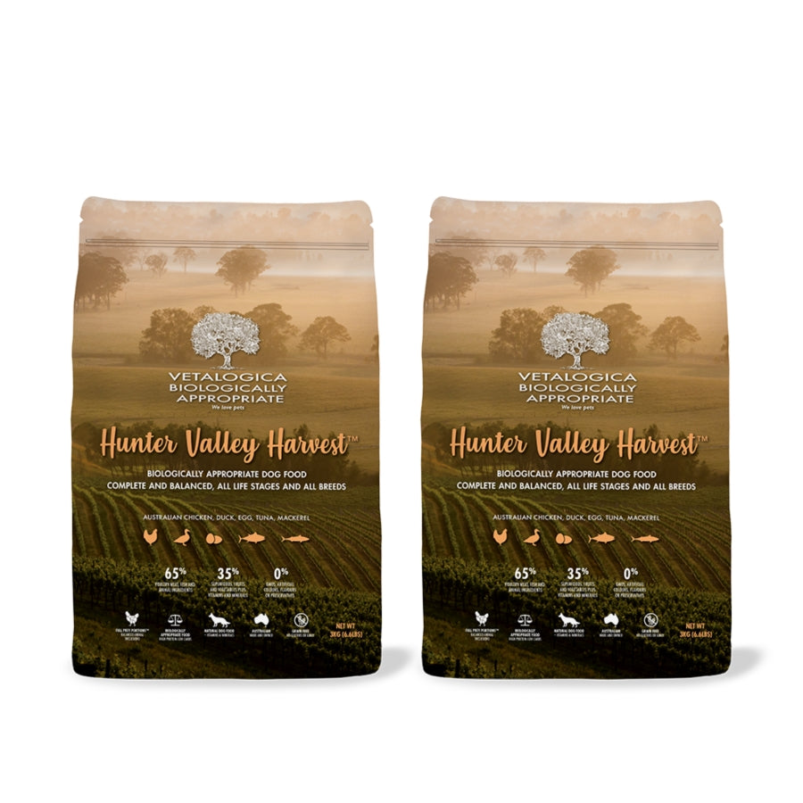 Bundle Pack of 2 x Vetalogica Biologically Appropriate Hunter Valley Harvest Dog Food 3kg