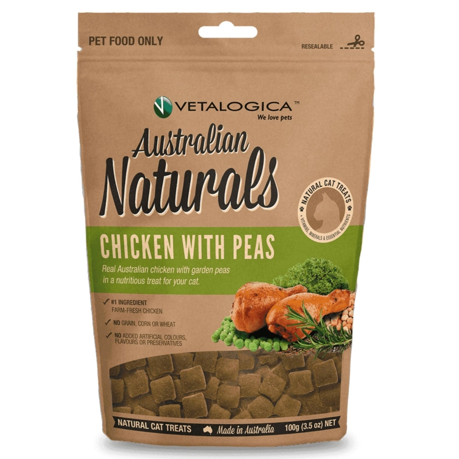 Australian Naturals Chicken with Peas Treats for Cats 100g