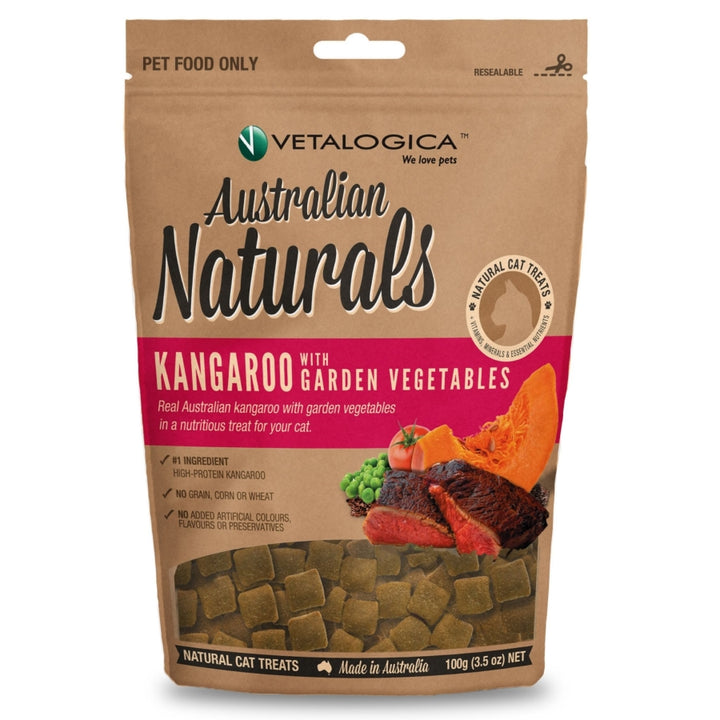 Australian Naturals Kangaroo with Garden vegetables Treats for Cats 100g