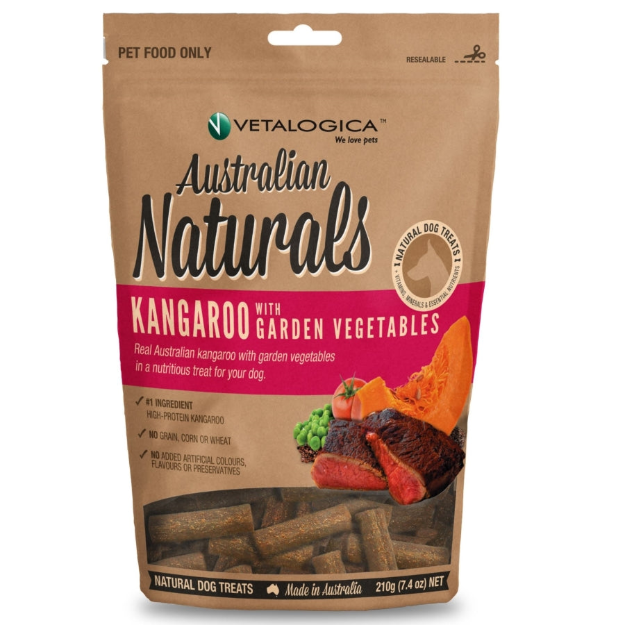 Australian Naturals Kangaroo with Garden Vegetables Treats for Dogs 210g