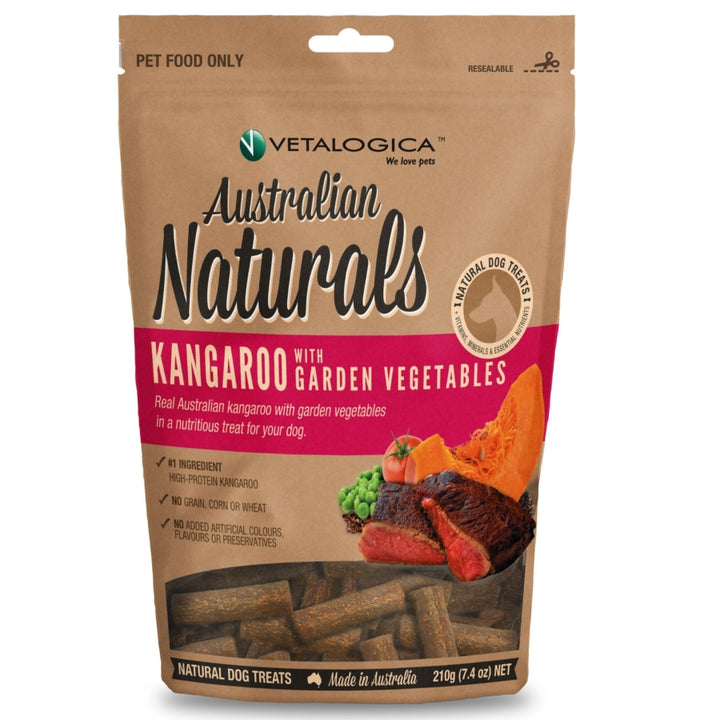 Australian Naturals Kangaroo with Garden Vegetables Treats for Dogs 210g