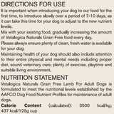 Bundle Pack of 2 x  Vetalogica Naturals Grain Free Lamb Adult Dog Food 3kg
