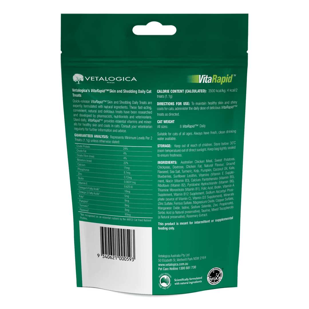 VitaRapid® Skin & Shedding Daily Treats For Cats 100g