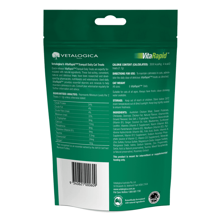VitaRapid® Tranquil Daily Treats For Cats 100g
