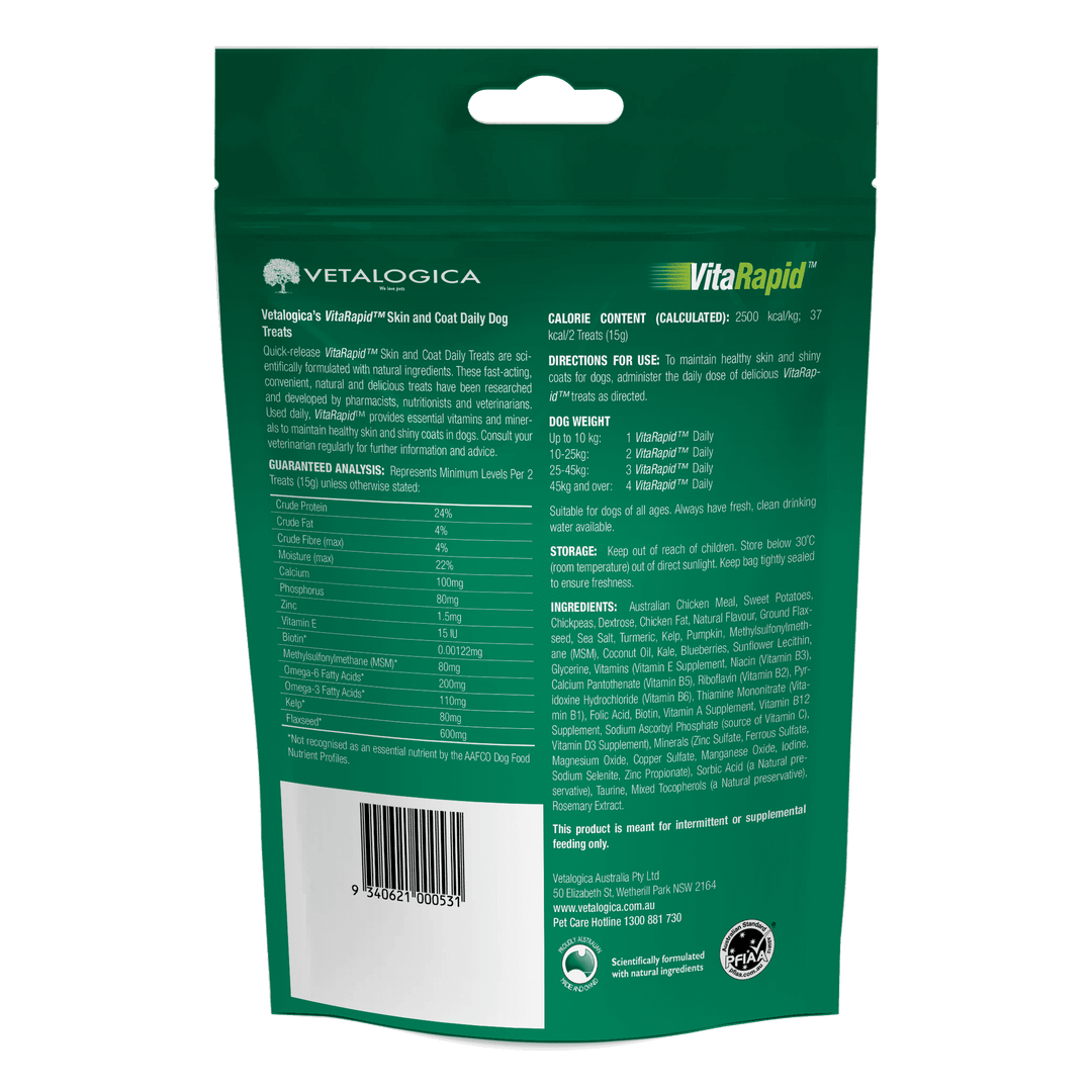 VitaRapid® Skin & Coat Daily Treats For Dogs - 210g