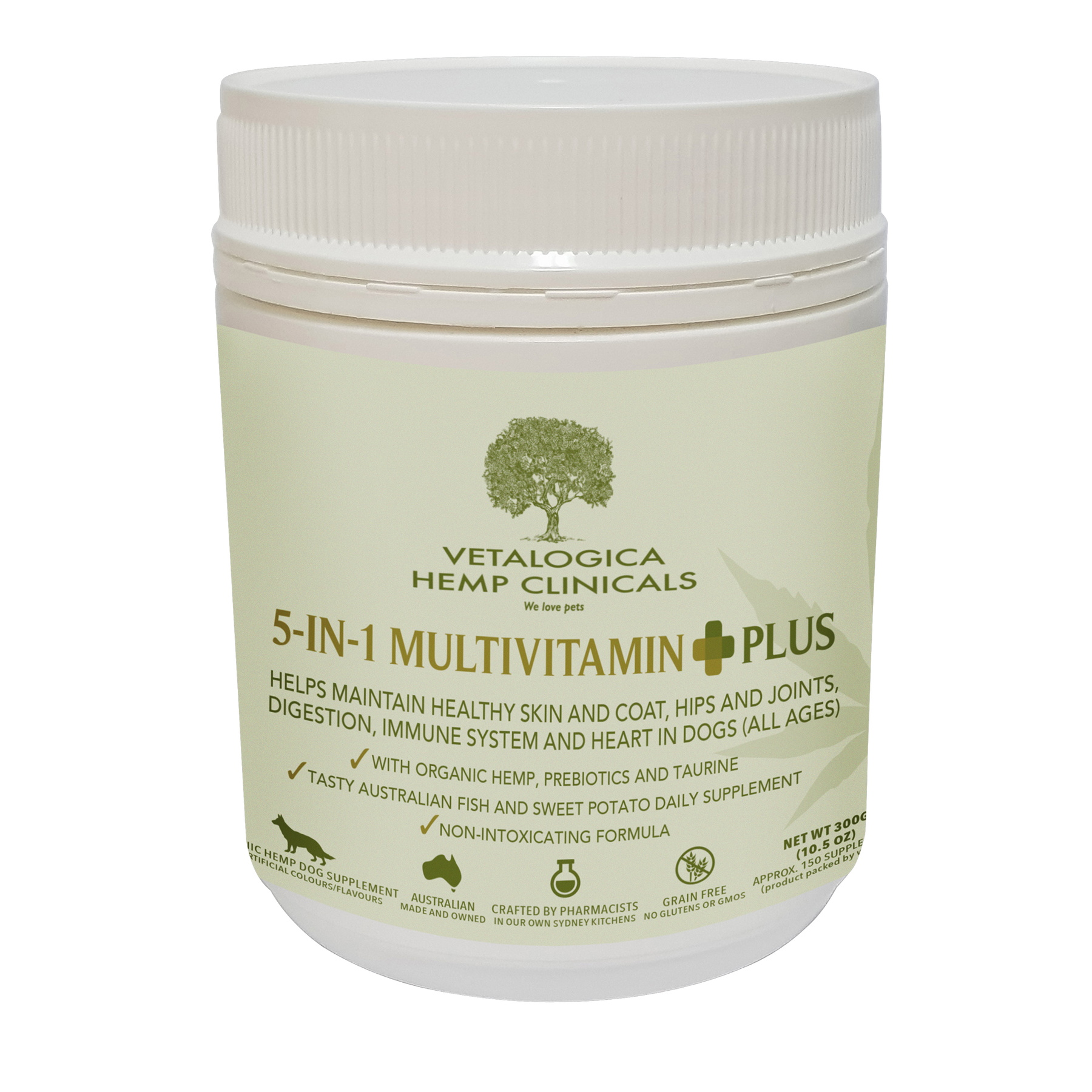 Vetalogica Hemp Clinicals 5-IN-1 Multivitamin Plus Supplements for Dog