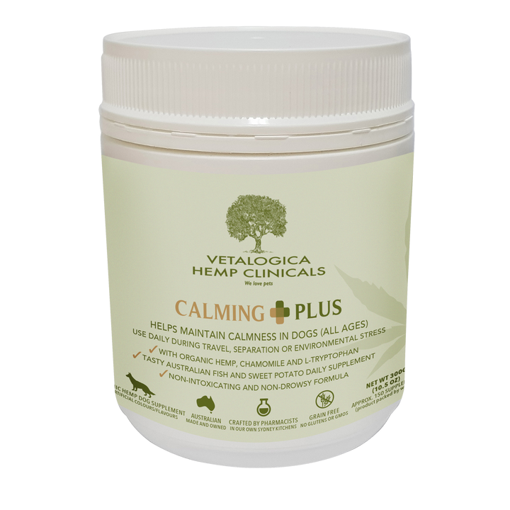 Hemp Clinicals Calming Plus Vitamins for Dogs 300g | Vetalogica