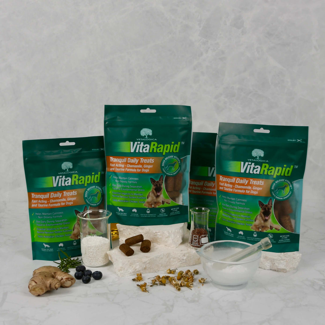 Bundle Pack of 4 x VitaRapid® Tranquil Daily Treats For Dogs 210g