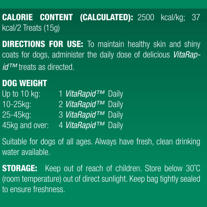 VitaRapid® Skin & Coat Daily Treats For Dogs - 210g